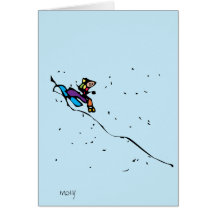 Sledding Greeting Card