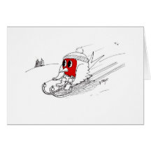 Sledging Greeting Cards