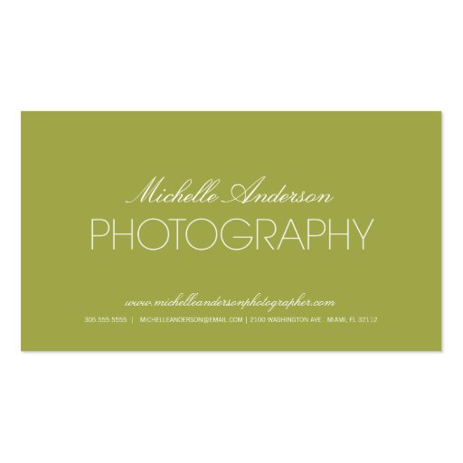 SLEEK PHOTOGRAPHER | PHOTOGRAPHY BUSINESS CARD