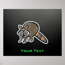 Sleek Raccoon Poster