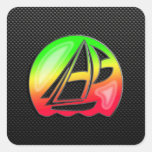 Sleek Sailing Square Sticker