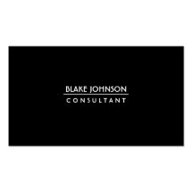 Sleek & Simple Black professional business cards