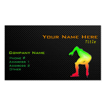 Sleek Speed Skater Business Cards