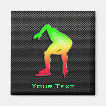 Sleek Speed Skater Refrigerator Magnet