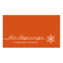 Sleek Starlight Business Card, Orange