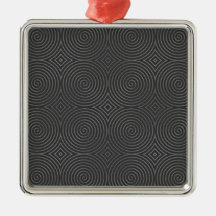 Sleek, stylish, black and white design. christmas tree ornament