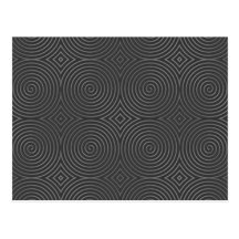 Sleek, stylish, black and white design. postcards