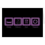 Sleep Ballroom Eat Repeat Greeting Card