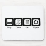 Sleep Ballroom Eat Repeat Mouse Mat