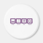Sleep Ballroom Eat Repeat Refrigerator Magnet