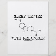 Sleep Better With Melatonin (Chemical Molecule) Full Color Flyer