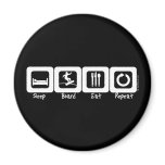 Sleep Board Eat Repeat Fridge Magnets