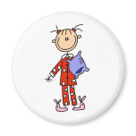 Sleep Over Girl In Her Pyjamas Magnet