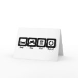 Sleep Ride Eat Repeat Greeting Card