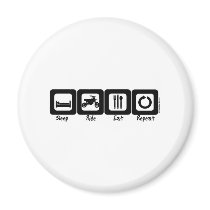 Sleep Ride Eat Repeat Fridge Magnets