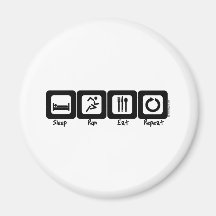 Sleep Run Eat Repeat Refrigerator Magnet