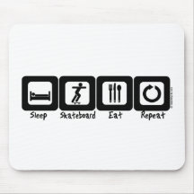 Sleep Skateboard Eat Repeat Mouse Pads