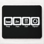 Sleep Swim Eat Repeat Mouse Pad