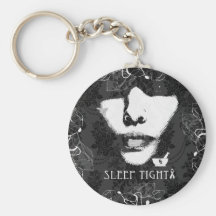 Sleep Tight Jane. Black and white. Key Chains