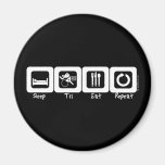 Sleep TrI Eat Repeat Fridge Magnets