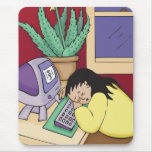 Sleeping at Your Desk Mouse Pad