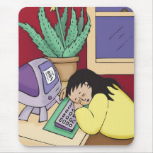 Sleeping at Your Desk Mouse Pad