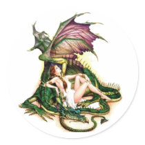 Sleeping Beauty Round Stickers