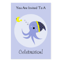 Sleeping Blue Octopus Business Cards