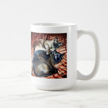 Sleeping Burmese Duo Mug