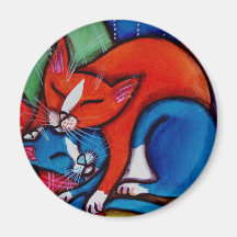 Sleeping Cats Fridge Magnet