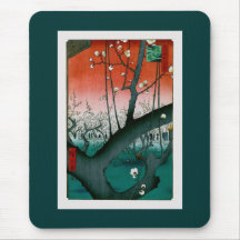 Sleeping Dragon Plum Kameido Vintage Japanese Mouse Pad
