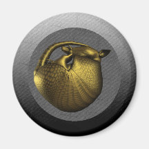 Sleeping Golden Armadillo Magnet