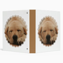 Sleeping Golden Retriever Binder