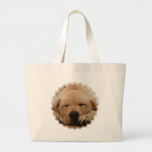Sleeping Golden Retriever Canvas Bag