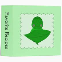 Sleeping Green Turtle Vinyl Binders