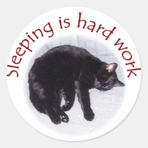 Sleeping is hard work sticker