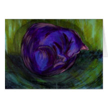 Sleeping Kitten Card