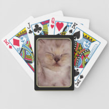 Sleeping Kitten Photo Art Playing Cards