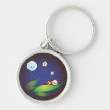 Sleeping Ladybug Keychain