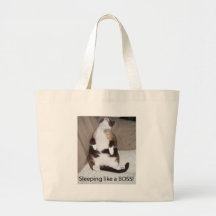 Sleeping like a Boss! Tote Bags