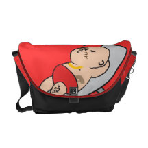 Sleeping man messenger bag