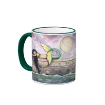 Sleeping Mermaid Mug by Molly Harrison