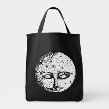 Sleeping Moon Grocery Tote Bag