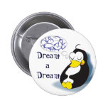 sleeping penguin dreaming about fish pin
