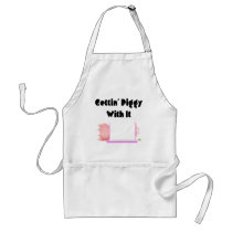 Sleeping Pigs Pink Blanket Gettin' Piggy With It Aprons