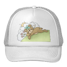 Sleeping Teddy Bear Trucker Hats