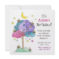 Sleepover, Birthday Party Invitation