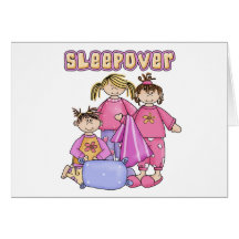 Sleepover de filles cartes de vœux