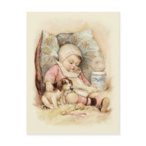 Sleepy Baby Postcard