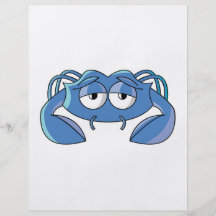 sleepy blue crab custom flyer